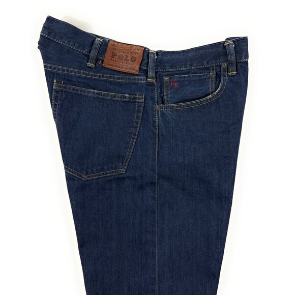 Polo Ralph Lauren Jeans 625 Varick Slim Size 38x32 Distressed Denim - Picture 1 of 10
